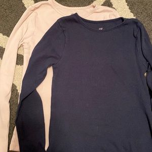 H&M girls ribbed long sleeve tees